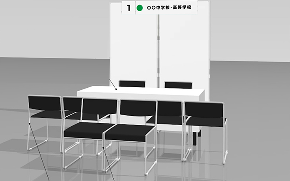 参加校の個別相談ブース